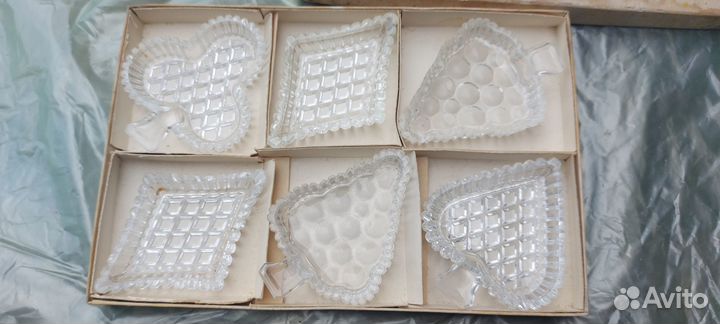 Старые вещи. Б/У. Розетки хрустальные