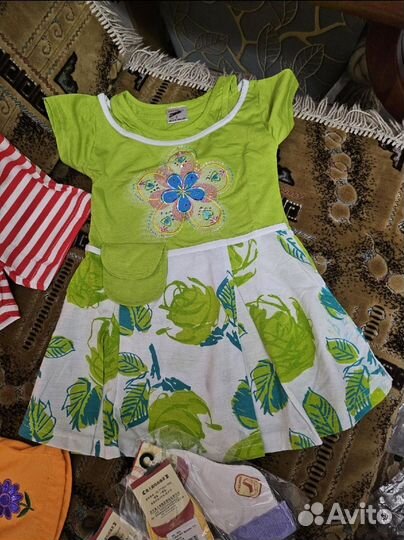 Пакет новой одежды для девочки 2-5лет