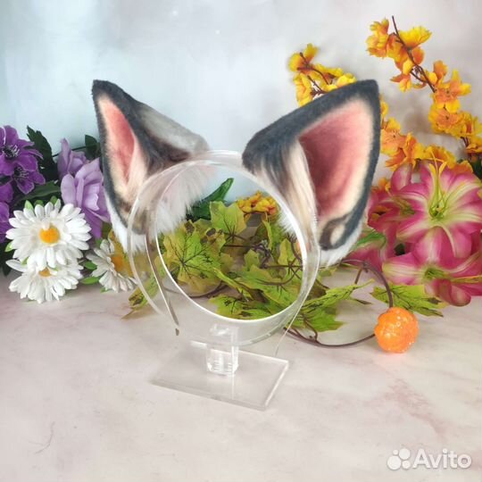 Кошачьи ушки ободок / ушки кошки на ободке