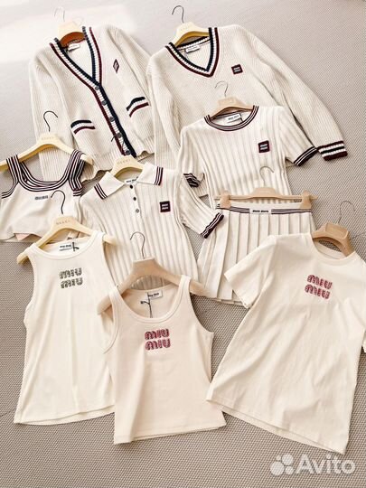 Новая коллекция Мiu Мiu топ майка юбка блуза-поло