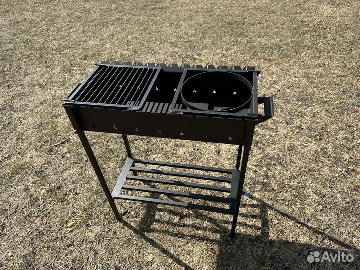Мангал с решеткой и подказанником