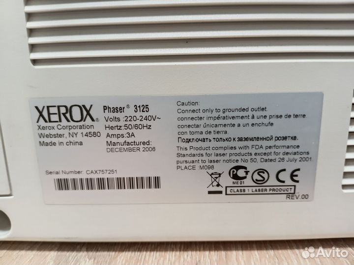 Принтер xerox phaser 3125