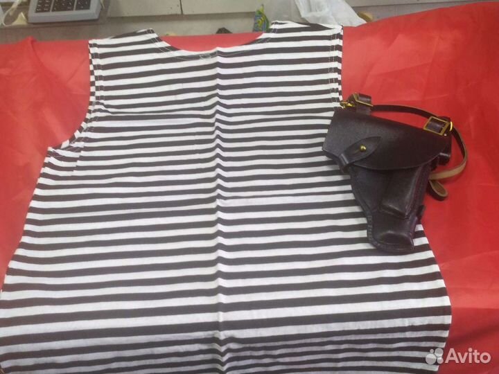 Тельняшка майка армейская с черной полосой +