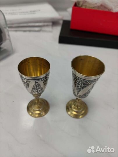 Серебряные рюмки ссср, 875 проба, б/у