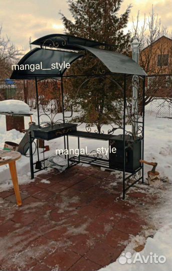 Мангал с крышей