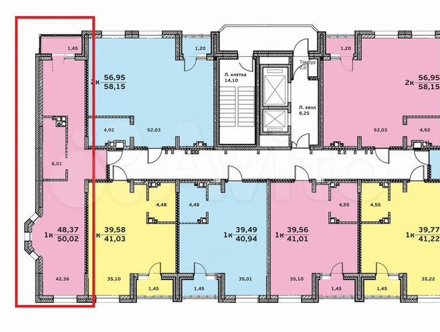 Планировка квартир омск 2-к. квартира, 50 м², 19/19 эт. на продажу в Омске Купить квартиру Авито