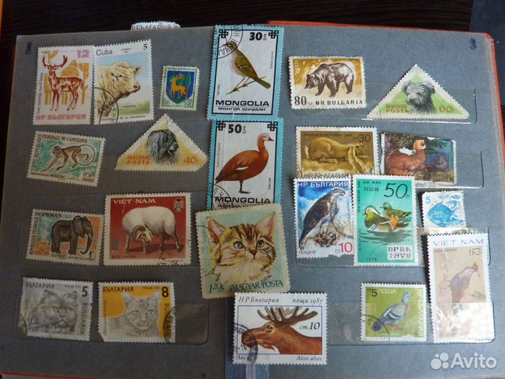 Марки времен СССР по темам из альбома