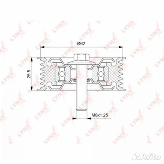 Lynxauto PB-7211 Ролик обводной приводного ремня