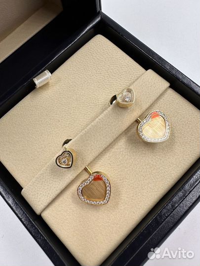 Серьги Серьги Chopard Happy Hearts Golden Hearts