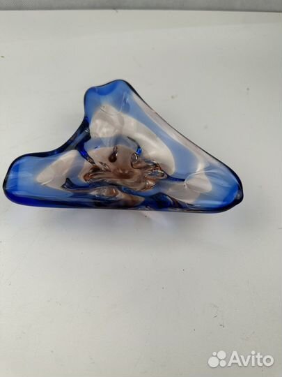 Вазочка цветное стекло СССР