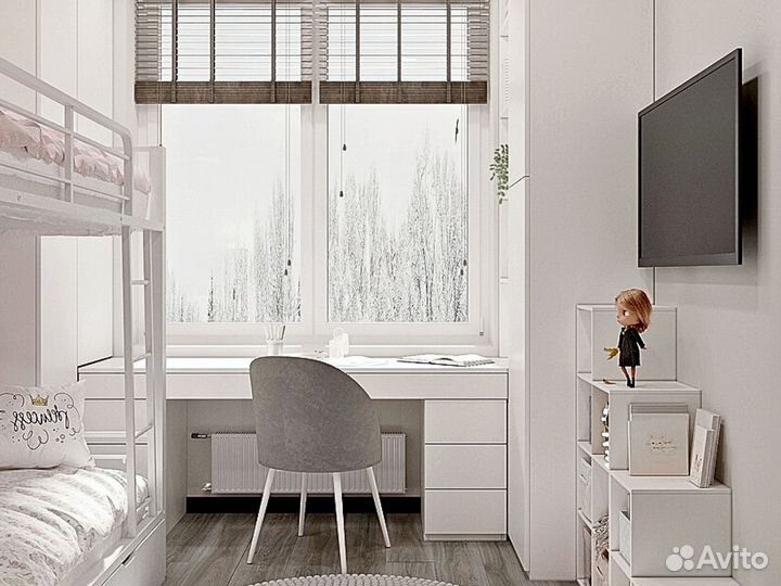 Рабочая зона у окна в рассрочку