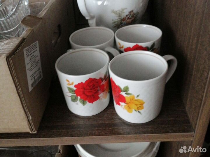 Кружка СССР 300мл, тарелки