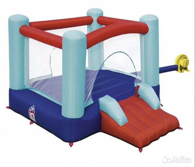 Детский надувной батут с горкой