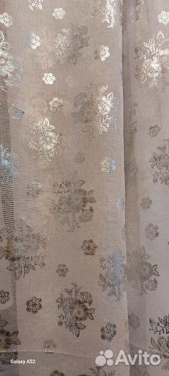 Тюль лён батист, отрезы ш 5м,в 2,8м