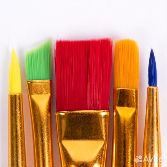 Кисти в наборе 05шт синтетика ассорти 