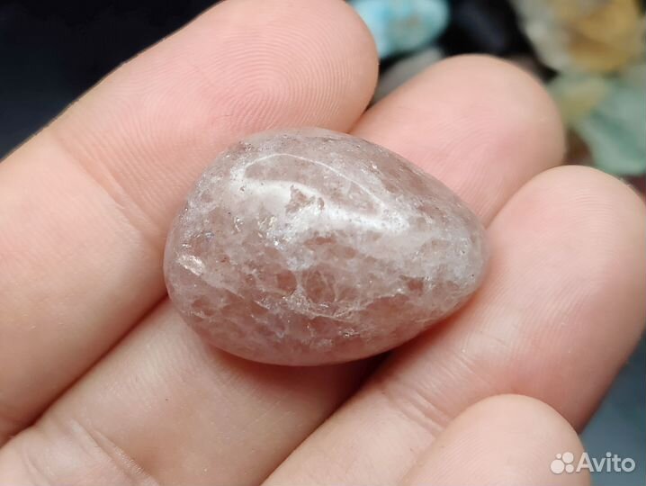 Клубничный кварц. Галтовка