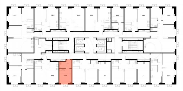 Квартира-студия, 19,8 м², 2/33 эт.