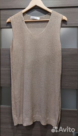 Жилет удлиненный вязаный