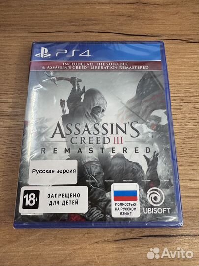 Assassin's Creed III. Обновленная диск для PS4 нов