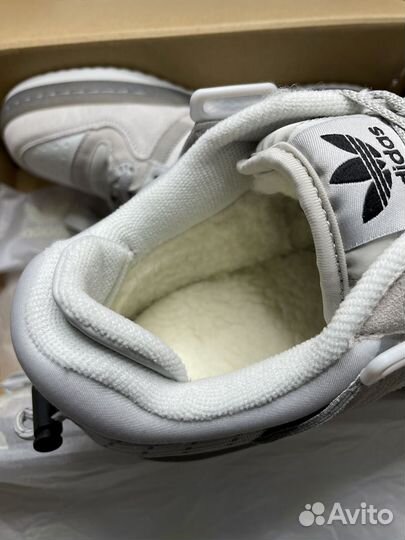 Серые Forum x Bad Bunny с мехом внутри