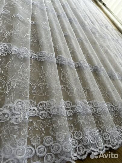 Тюль новый 5 метров одуванчики