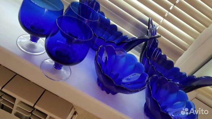 Кобальтовые салатники