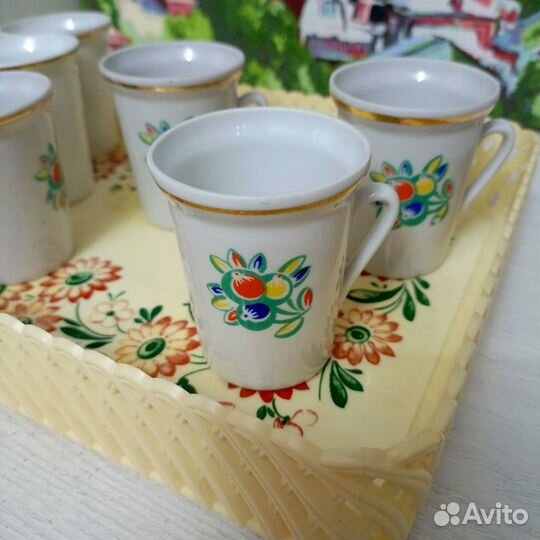 Кружки кофейные и чайные пары СССР 1970г Гфз