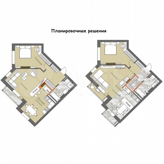 2-к. квартира, 66,6 м², 10/17 эт.