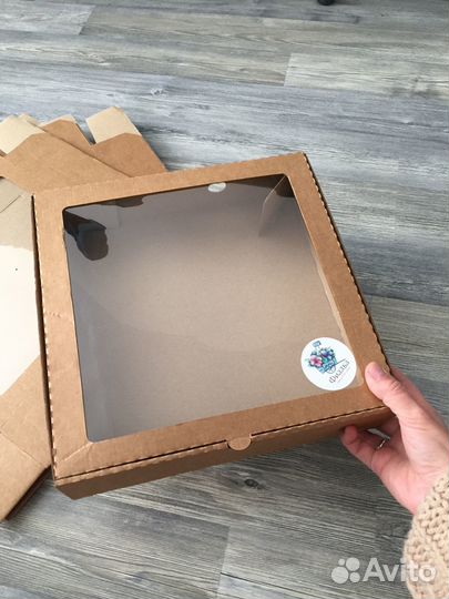 Крафт коробки с окошком