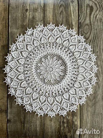 Салфетка кружевная белая
