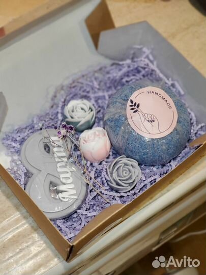 Подарочный набор 8 марта(мыло, бомбочка для ванны)