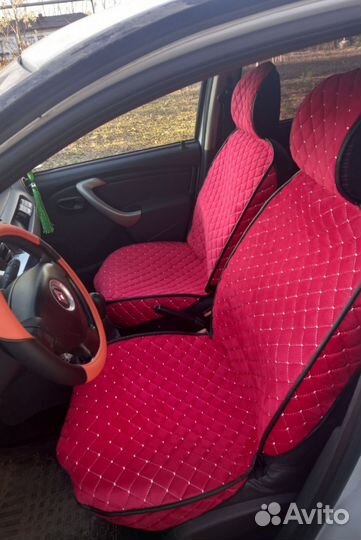 Красные накидки на сиденья полный салон