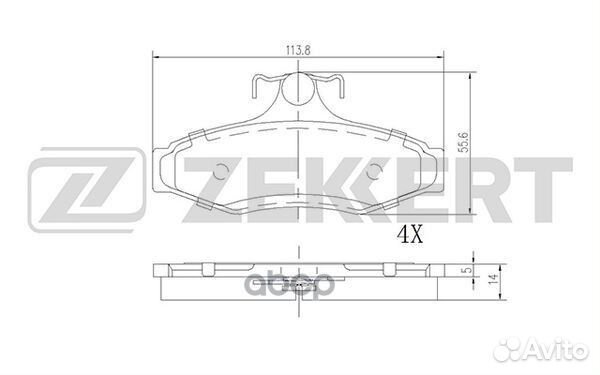 Колодки торм. диск. задн. Chevrolet Zafira (F75