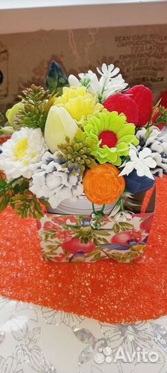 Букет цветов из мыла