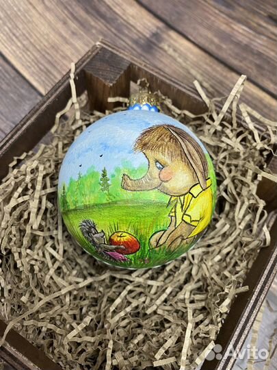 Стеклянные елочные шары ручная работа