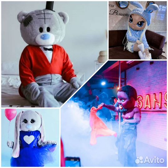 Ростовые куклы Аниматор Мишка Тедди и Зайка Ягодка