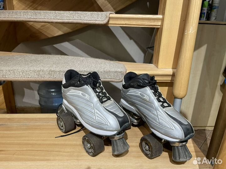 Коньки роликовые квады фигурные четырехколесные. Р