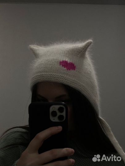 Чепчик с ушками, коточепчик