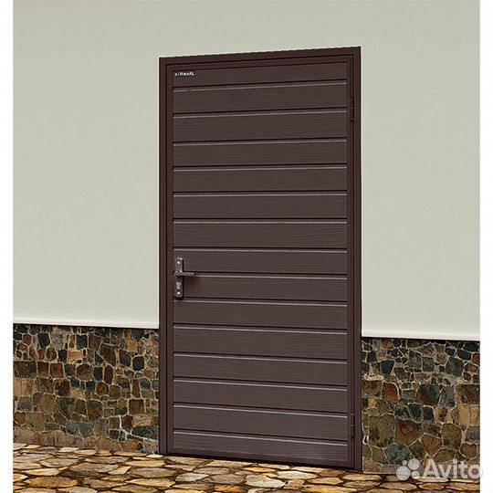 Стальная дверь утепленная техническая в гараж