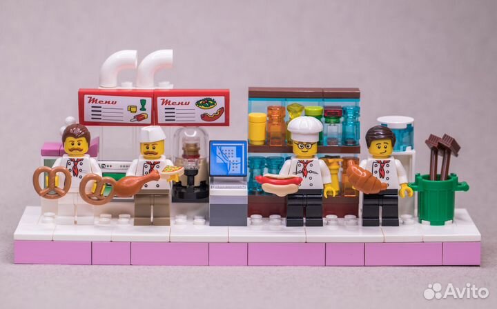 Lego City минифигурки повара, кухня