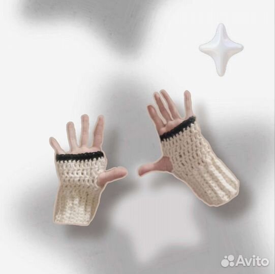 Митенки вязаные