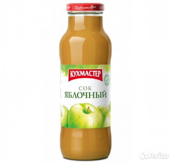 Сок Кухмастер Яблочный с мякотью 700мл Кухмастер