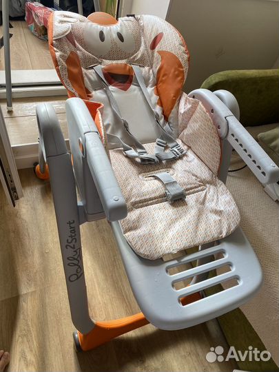 Стульчик для кормления chicco polly 2 start