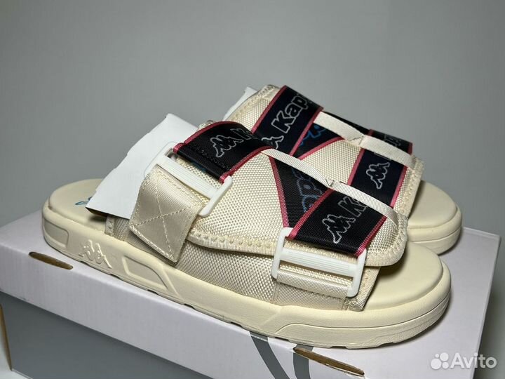 Kappa Logo Tape Kalpi Sandals Sail / White