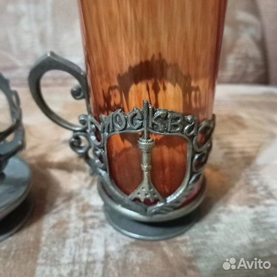 Подстаканники Москва - башня Останкино за все 3шт