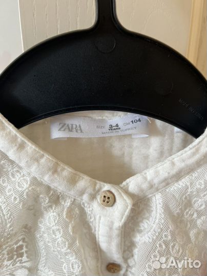 Рубашка zara для девочки