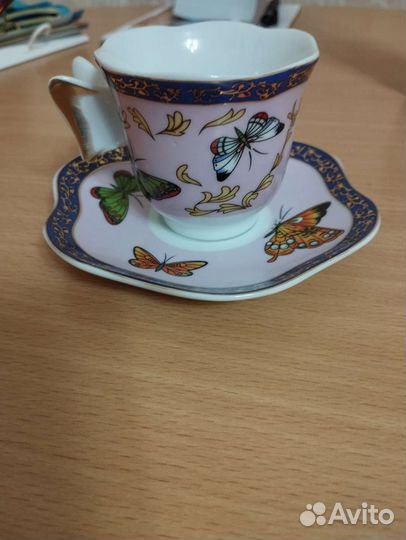 Чашка с блюдцем фарфор