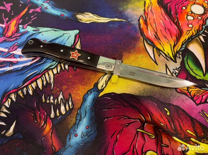 Нож складной финка нквд