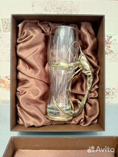 Пивной бокал рак в подарочной коробке