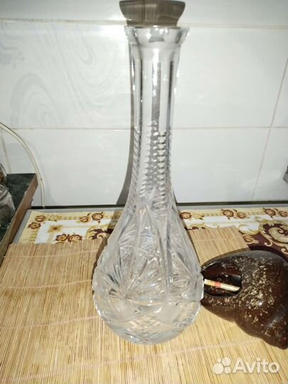 Графин СССР хрусталь толстое стекло